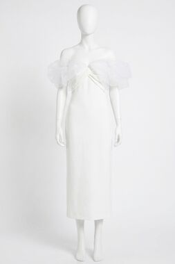 NEW LINE AND DOT starlet midi dress in ivory
